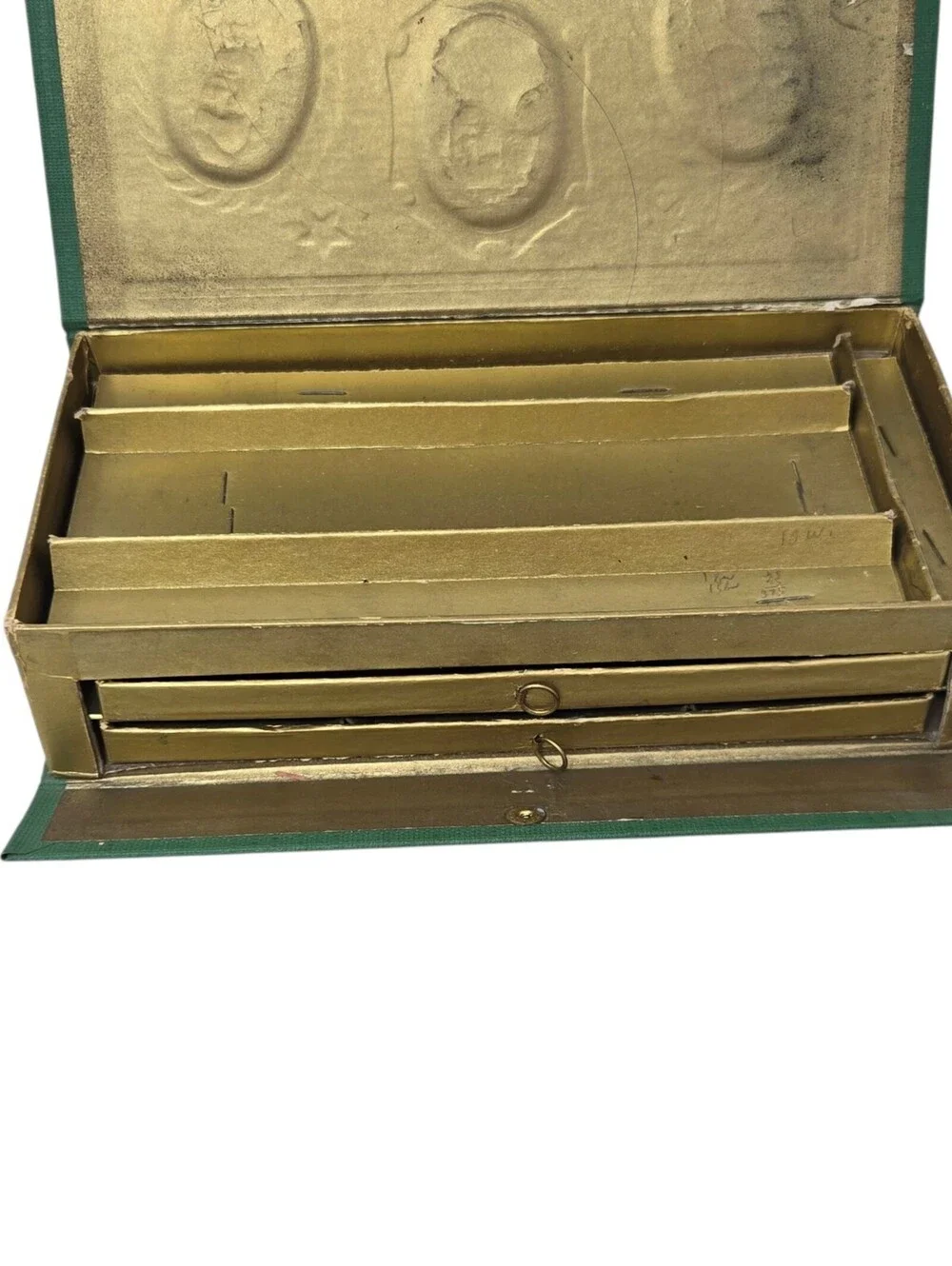 1940s Pencil Case Our Presidents Green Stationary Case Green Made In The USA